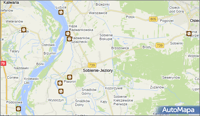 mapa Sobienie Szlacheckie, Sobienie Szlacheckie na mapie Targeo