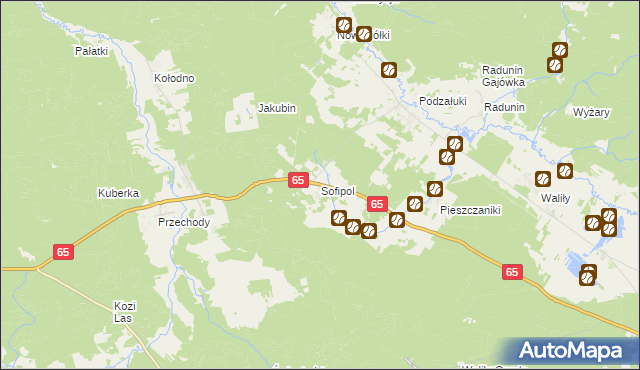 mapa Sofipol, Sofipol na mapie Targeo