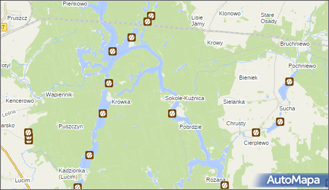 mapa Sokole-Kuźnica, Sokole-Kuźnica na mapie Targeo