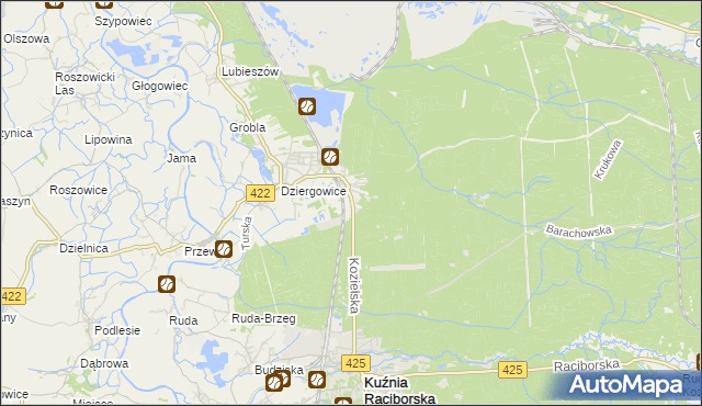 mapa Solarnia gmina Bierawa, Solarnia gmina Bierawa na mapie Targeo