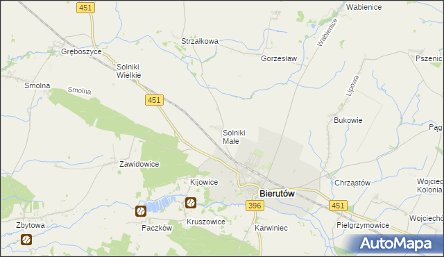 mapa Solniki Małe, Solniki Małe na mapie Targeo