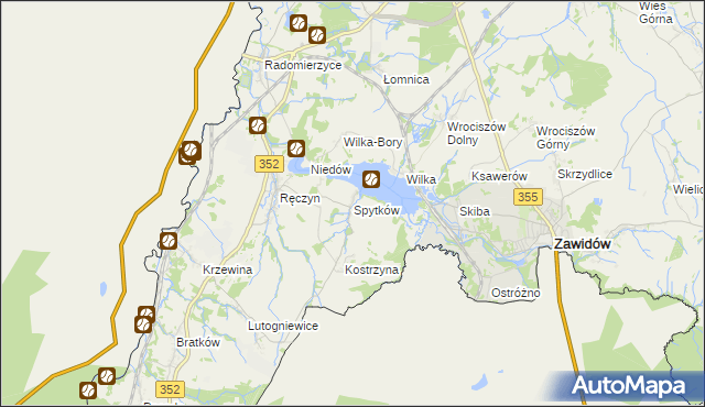 mapa Spytków, Spytków na mapie Targeo