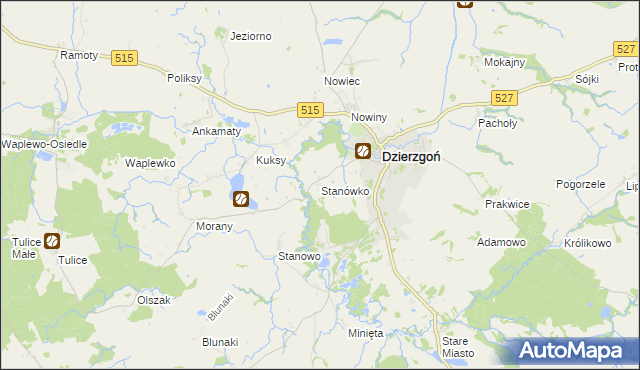 mapa Stanówko, Stanówko na mapie Targeo