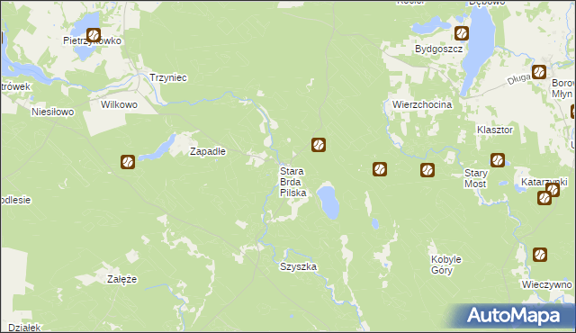 mapa Stara Brda, Stara Brda na mapie Targeo