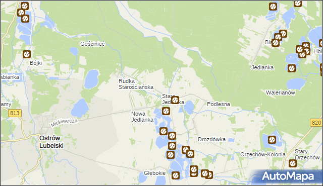 mapa Stara Jedlanka, Stara Jedlanka na mapie Targeo