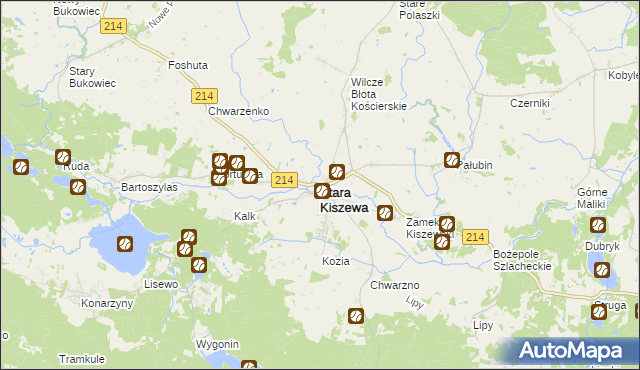 mapa Stara Kiszewa, Stara Kiszewa na mapie Targeo