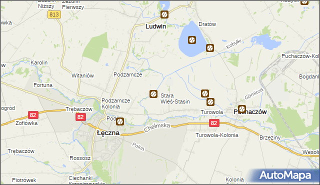 mapa Stara Wieś-Stasin, Stara Wieś-Stasin na mapie Targeo