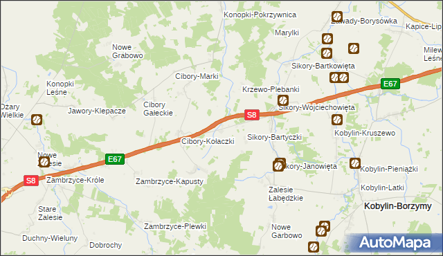 mapa Stare Krzewo, Stare Krzewo na mapie Targeo