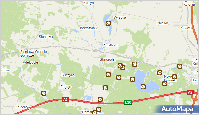 mapa Staropole gmina Lubrza, Staropole gmina Lubrza na mapie Targeo