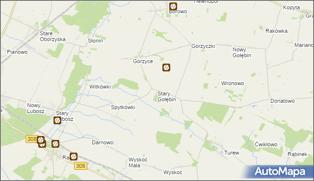 mapa Stary Gołębin, Stary Gołębin na mapie Targeo