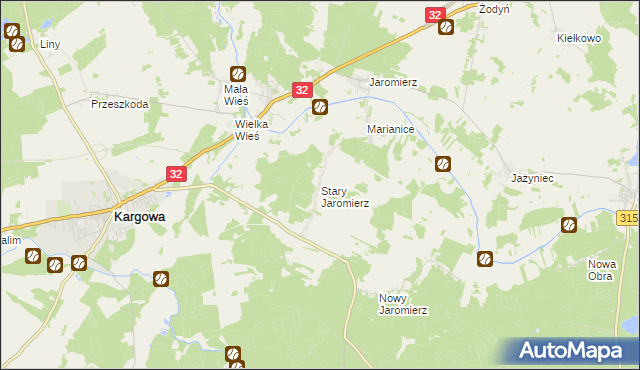 mapa Stary Jaromierz, Stary Jaromierz na mapie Targeo