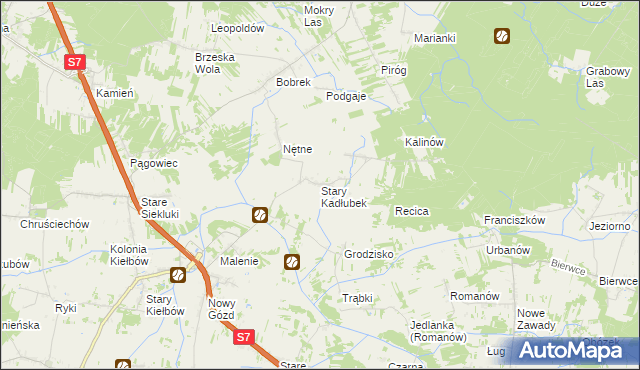 mapa Stary Kadłubek, Stary Kadłubek na mapie Targeo