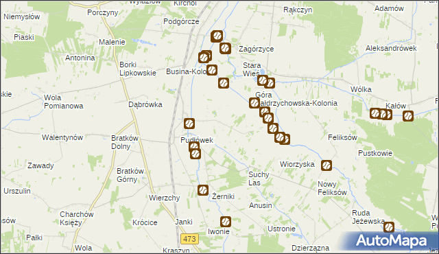 mapa Stary Pudłów, Stary Pudłów na mapie Targeo