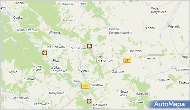 mapa Stary Świętochów, Stary Świętochów na mapie Targeo