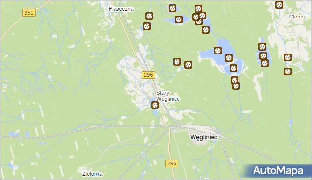 mapa Stary Węgliniec, Stary Węgliniec na mapie Targeo