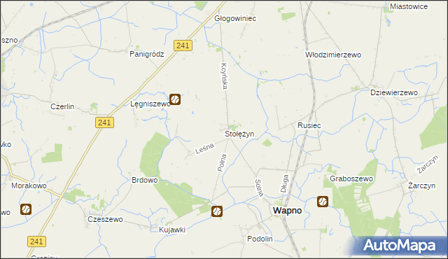 mapa Stołężyn, Stołężyn na mapie Targeo