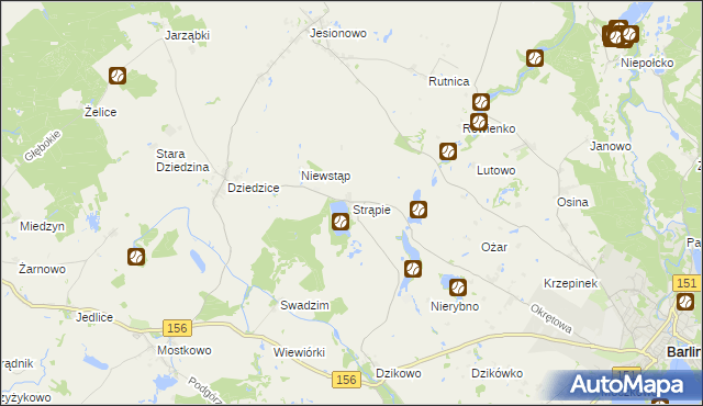 mapa Strąpie, Strąpie na mapie Targeo