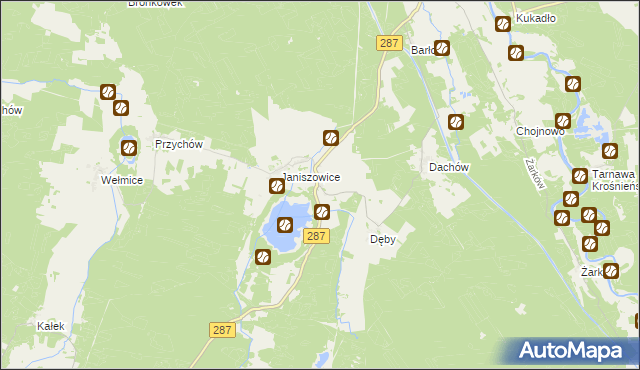 mapa Strużka gmina Bobrowice, Strużka gmina Bobrowice na mapie Targeo