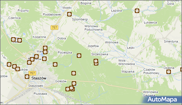 mapa Strzelcówka, Strzelcówka na mapie Targeo