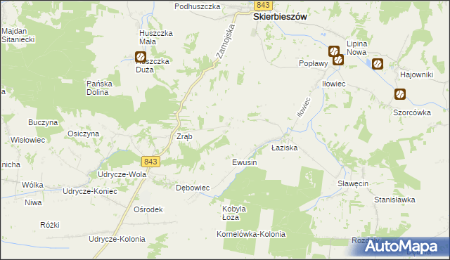 mapa Suchodębie gmina Skierbieszów, Suchodębie gmina Skierbieszów na mapie Targeo