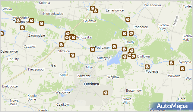 mapa Sufczyce, Sufczyce na mapie Targeo