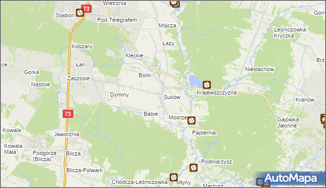mapa Suków gmina Daleszyce, Suków gmina Daleszyce na mapie Targeo