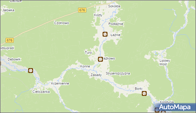 mapa Surażkowo, Surażkowo na mapie Targeo