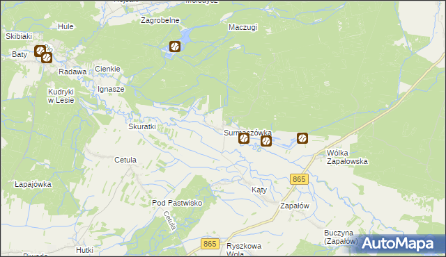 mapa Surmaczówka, Surmaczówka na mapie Targeo