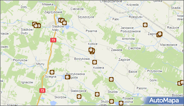 mapa Suskrajowice, Suskrajowice na mapie Targeo