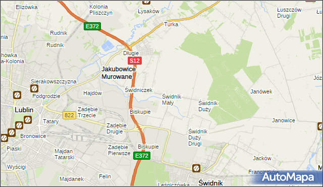 mapa Świdnik Mały, Świdnik Mały na mapie Targeo