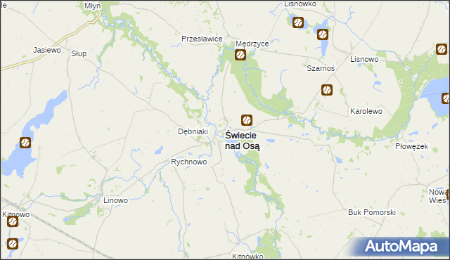 mapa Świecie nad Osą, Świecie nad Osą na mapie Targeo