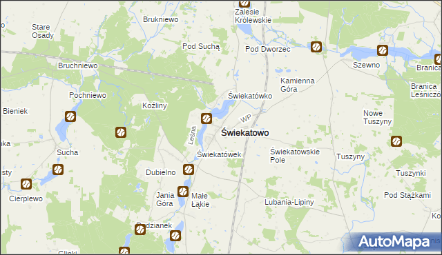 mapa Świekatowo, Świekatowo na mapie Targeo