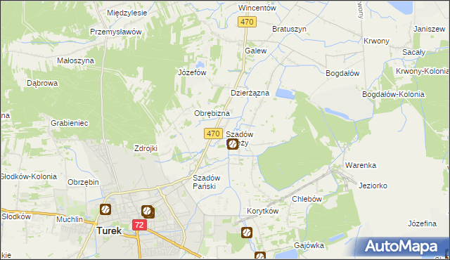 mapa Szadów Księży, Szadów Księży na mapie Targeo