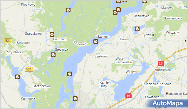 mapa Szałkowo, Szałkowo na mapie Targeo