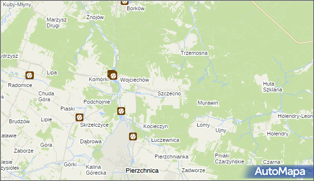 mapa Szczecno, Szczecno na mapie Targeo