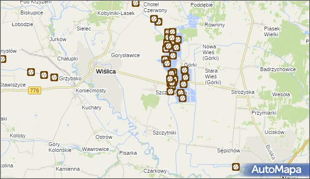 mapa Szczerbaków, Szczerbaków na mapie Targeo