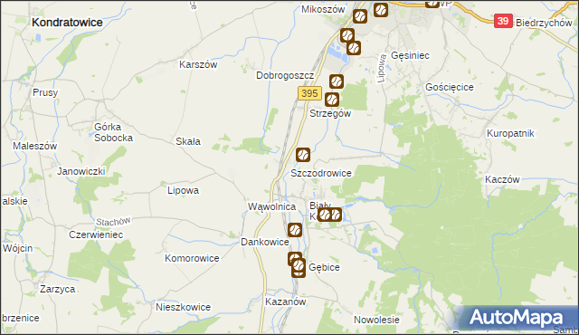 mapa Szczodrowice, Szczodrowice na mapie Targeo