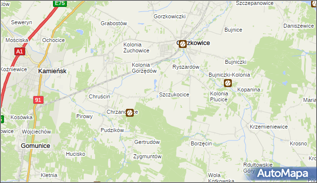mapa Szczukocice, Szczukocice na mapie Targeo