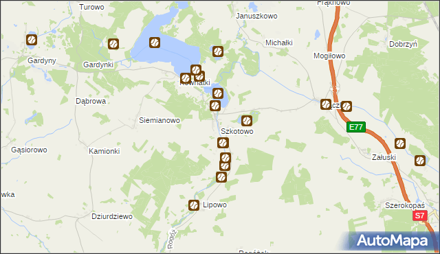 mapa Szkotowo, Szkotowo na mapie Targeo