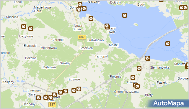 mapa Tarnopol, Tarnopol na mapie Targeo