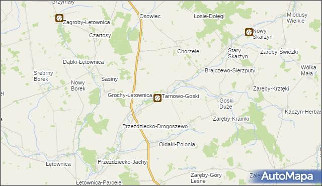 mapa Tarnowo-Goski, Tarnowo-Goski na mapie Targeo