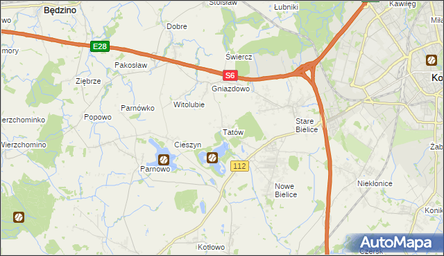 mapa Tatów, Tatów na mapie Targeo