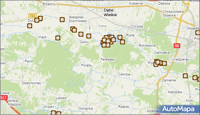 mapa Teresław, Teresław na mapie Targeo