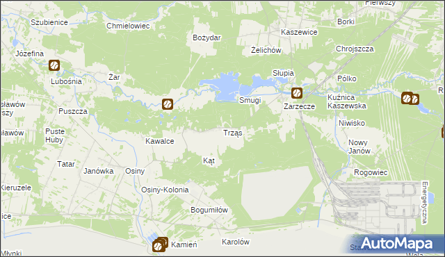 mapa Trząs, Trząs na mapie Targeo