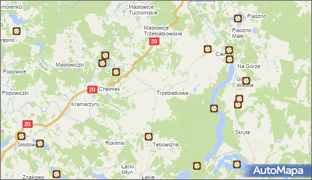 mapa Trzebiatkowa, Trzebiatkowa na mapie Targeo