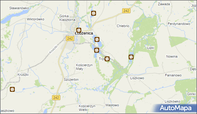 mapa Trzeboń, Trzeboń na mapie Targeo