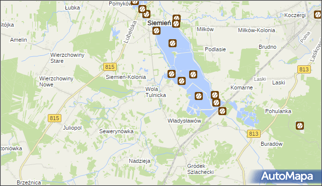 mapa Tulniki, Tulniki na mapie Targeo