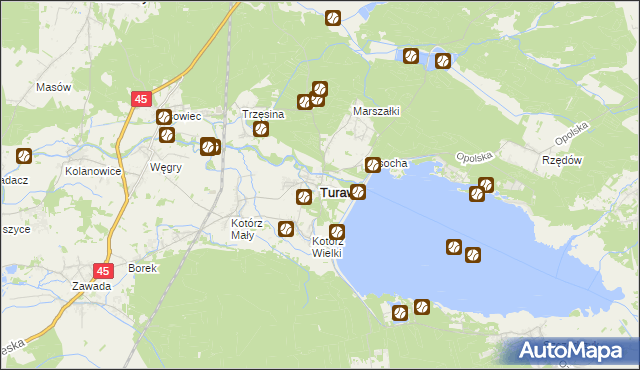 mapa Turawa, Turawa na mapie Targeo