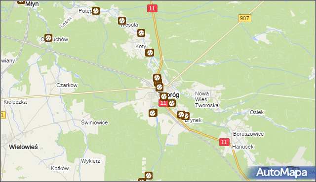 mapa Tworóg, Tworóg na mapie Targeo