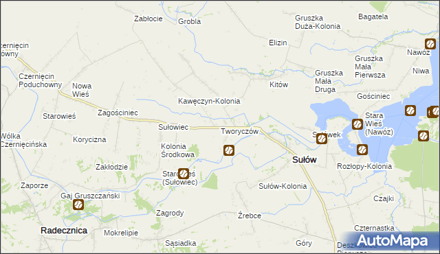 mapa Tworyczów, Tworyczów na mapie Targeo